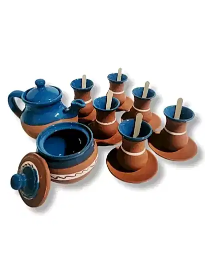 DEMLİKLİ TOPRAK ÇAY SETİ