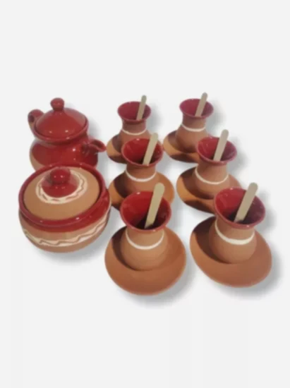 DEMLİKLİ TOPRAK ÇAY SETİ