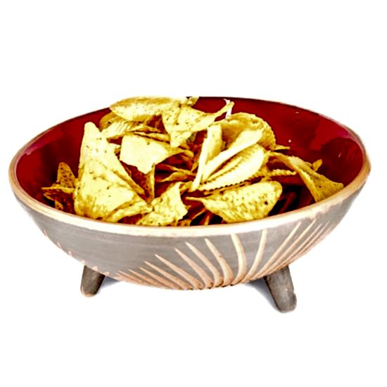 Dekoratif Ayaklı Desenli Kase