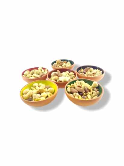 toprak sırlı 8cm kase 6 lı takım