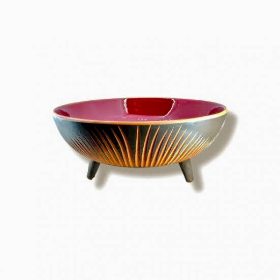 Dekoratif Ayaklı Desenli Kase