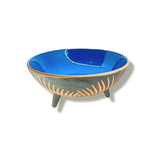 Dekoratif Ayaklı Desenli Kase