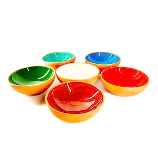 toprak sırlı 8cm kase 6 lı takım